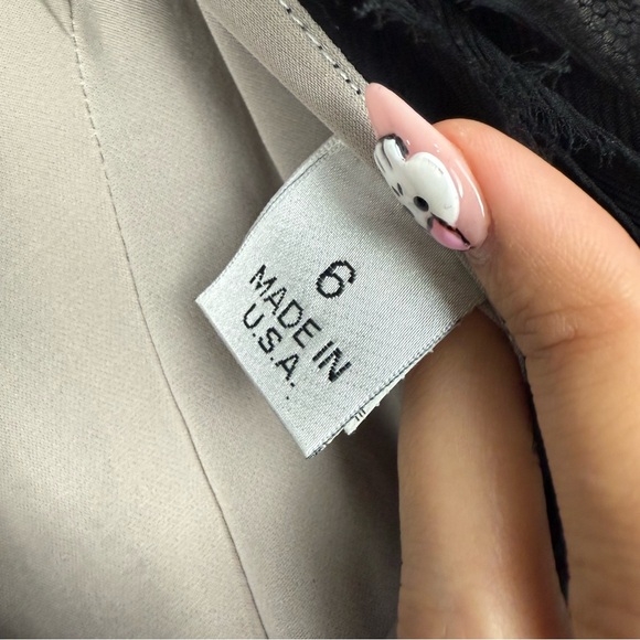 Monique Lhuillier Black and Cream Dress size 6 - Picture 10 of 12